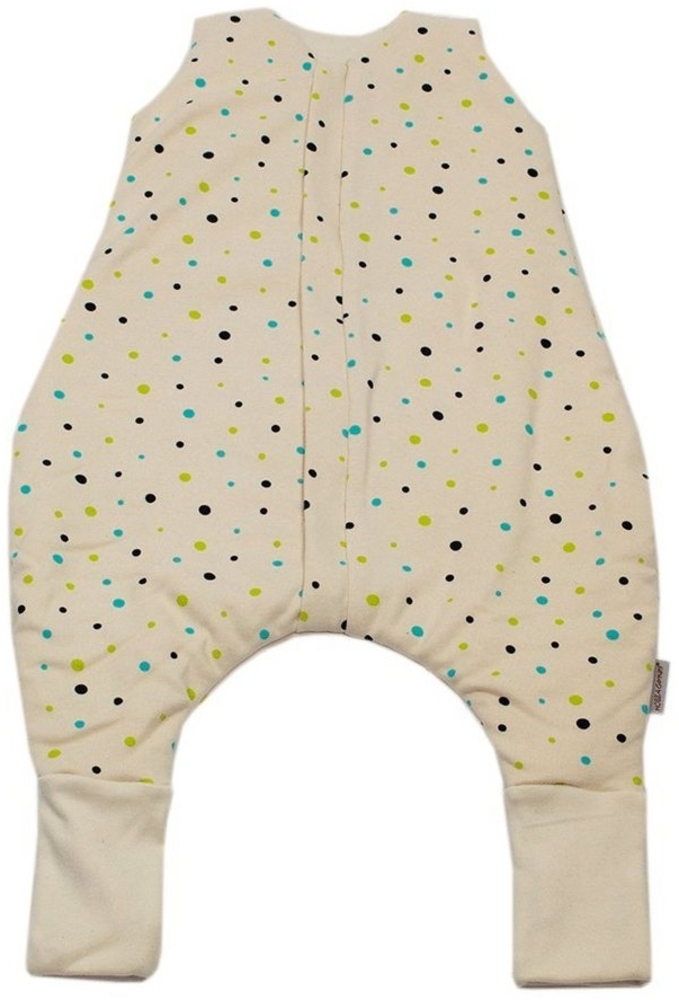 HOBEA-Germany Babyschlafsack Schlafsack Punkte beige S, mit Füßen und Beinen Bild 1