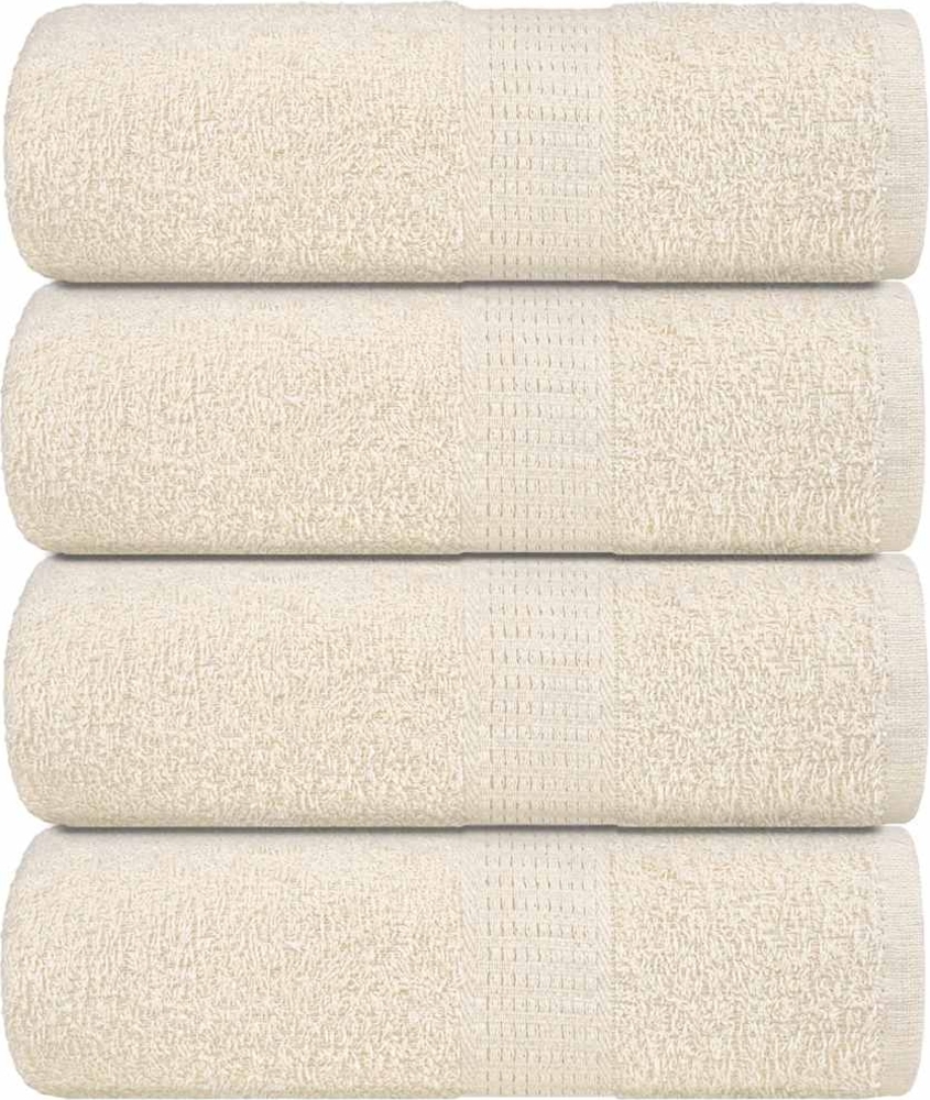 vidaXL Seiftücher 4 Stk. Creme 30x30 cm 360 g/m² 100% Baumwolle 136993 Bild 1