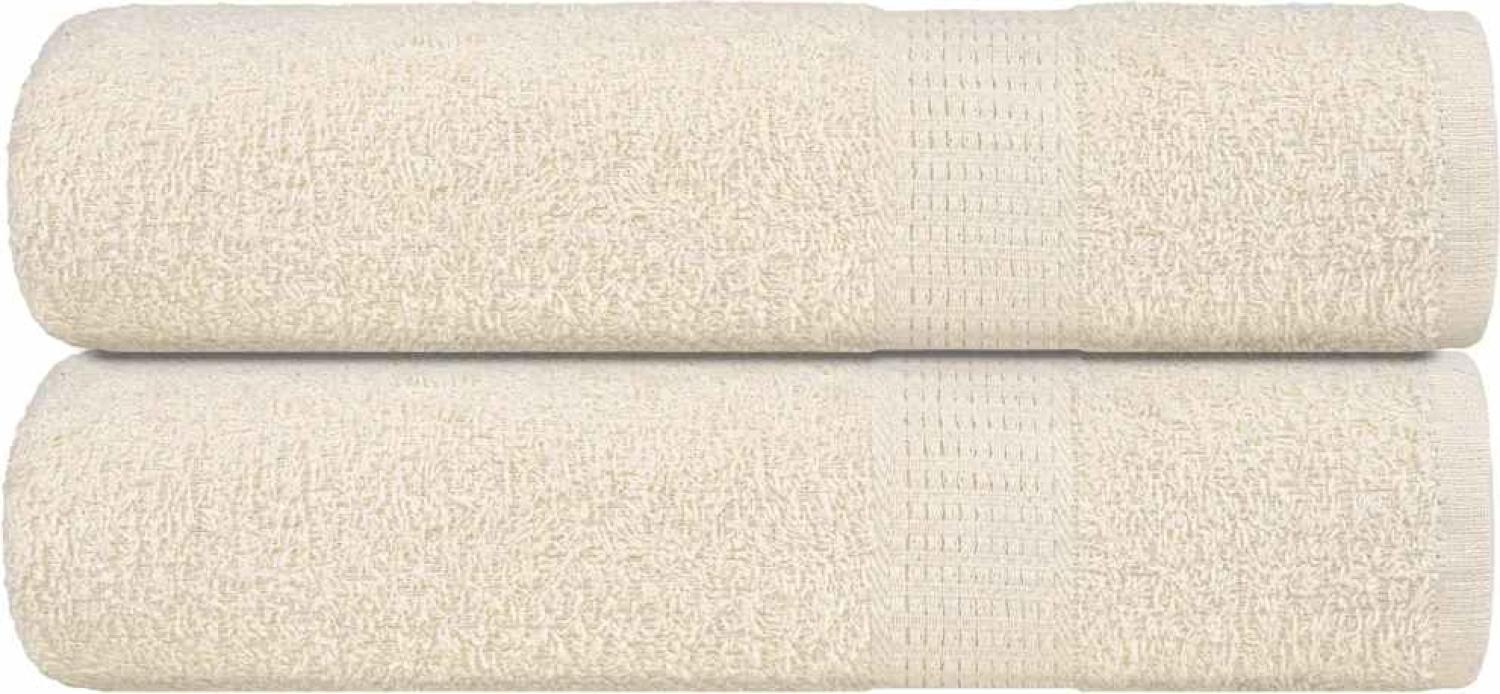 vidaXL Badetücher 2 Stk. Creme 100x150 cm 360 g/m² 100% Baumwolle 137004 Bild 1