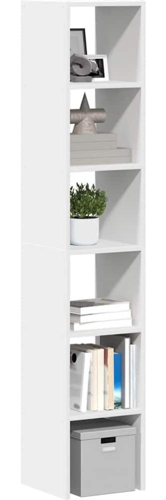 vidaXL Bücherregale 2 Stk. Stapelbar Weiß 30 x 30 x 80 cm Holzwerkstoff 858804 Bild 1