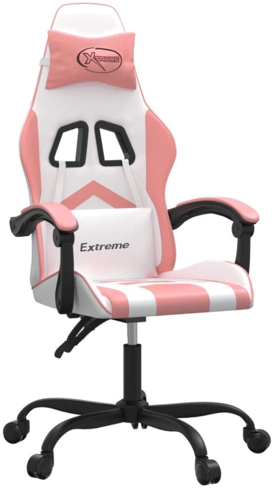 vidaXL Gaming-Stuhl Weiß und Rosa Kunstleder 3143899 Bild 1
