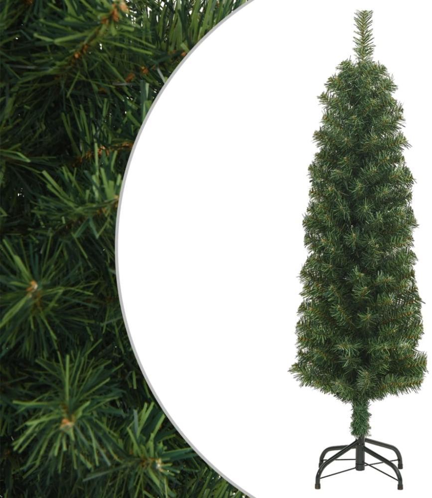 vidaXL Künstlicher Weihnachtsbaum Schlank mit Ständer Grün 120 cm PVC 328480 Bild 1