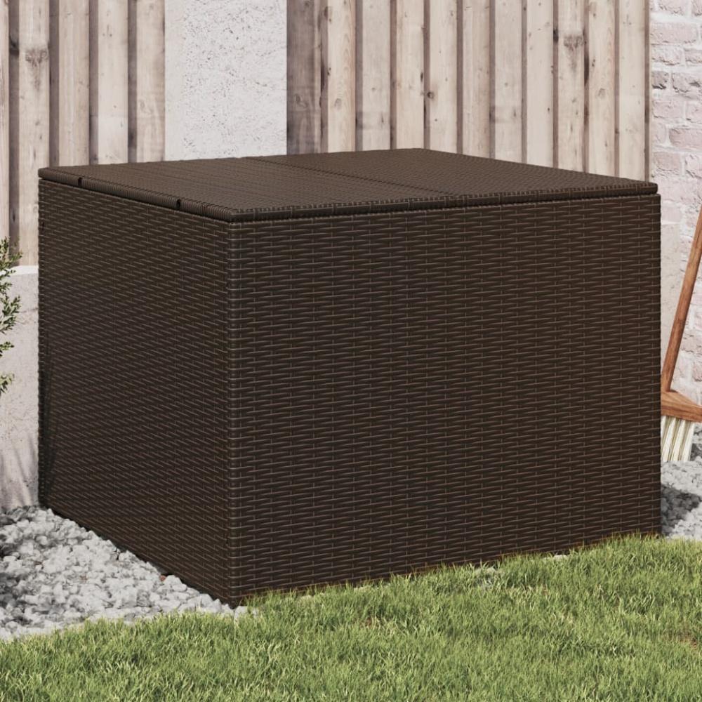 vidaXL Gartentruhe Braun 291L Poly Rattan 365337 Bild 1