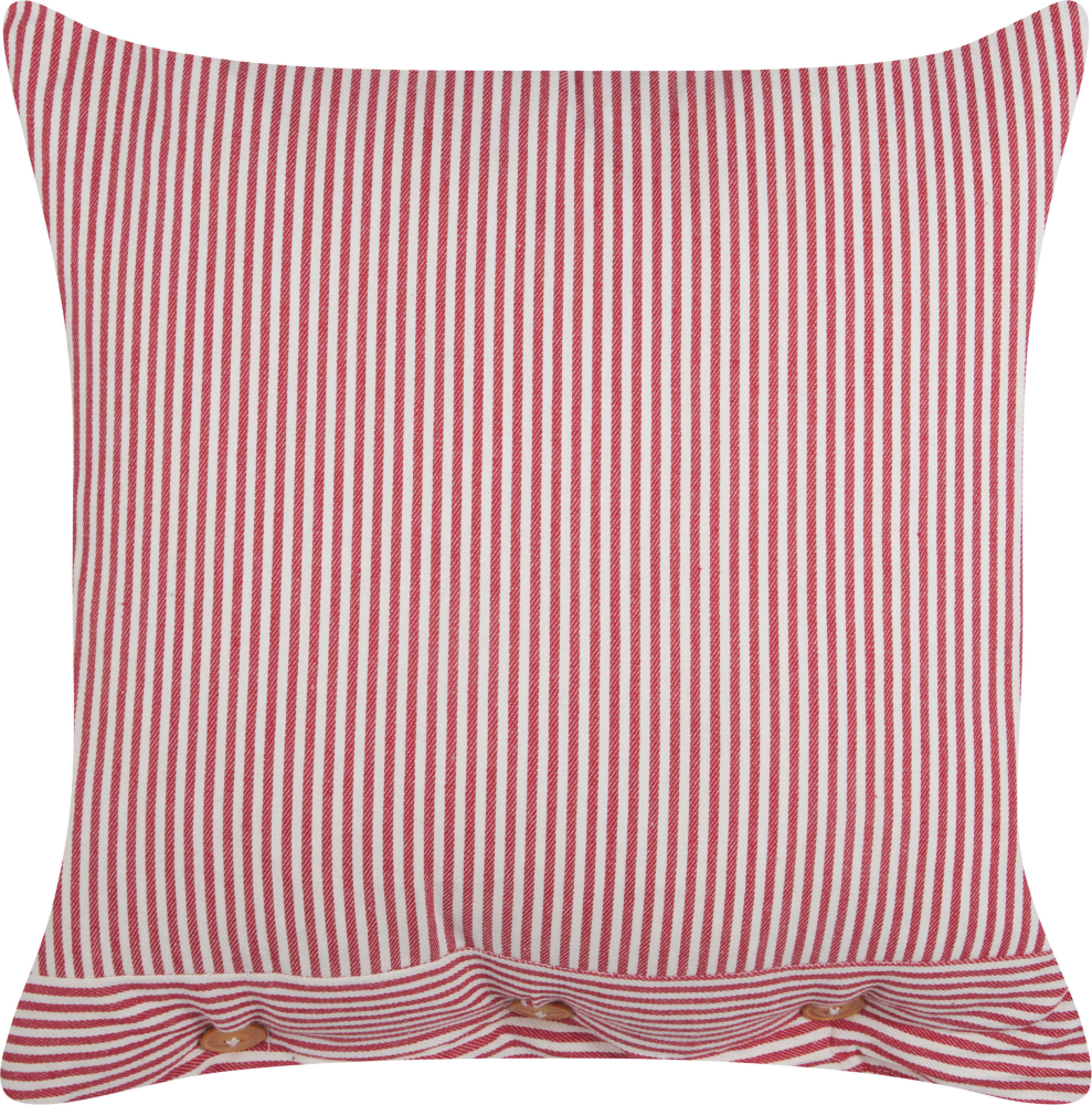 Dekokissen AALITA Baumwolle 45 x 45 cm Streifen Rot Bild 1