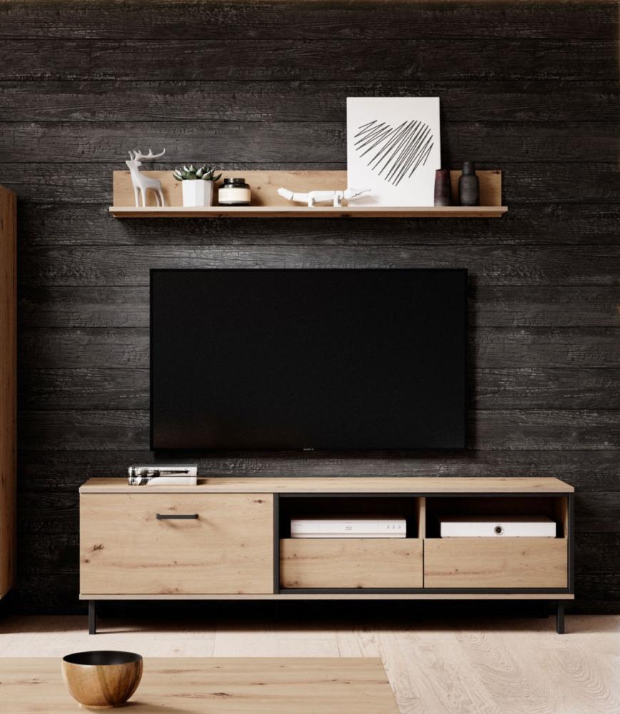 Lowboard Wandregal Nest TV-Schrank 165 x 40 x 49 cm artisan eiche anthrazit Bild 1