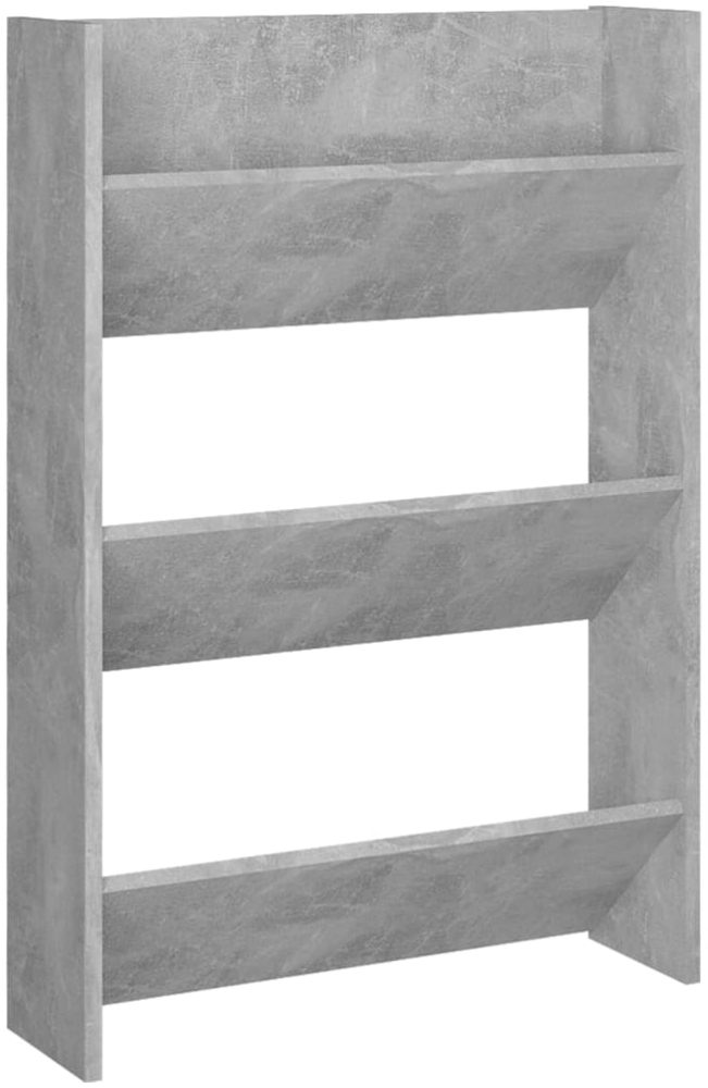 vidaXL Wand-Schuhschrank Betongrau 60x18x90 cm Holzwerkstoff 806767 Bild 1