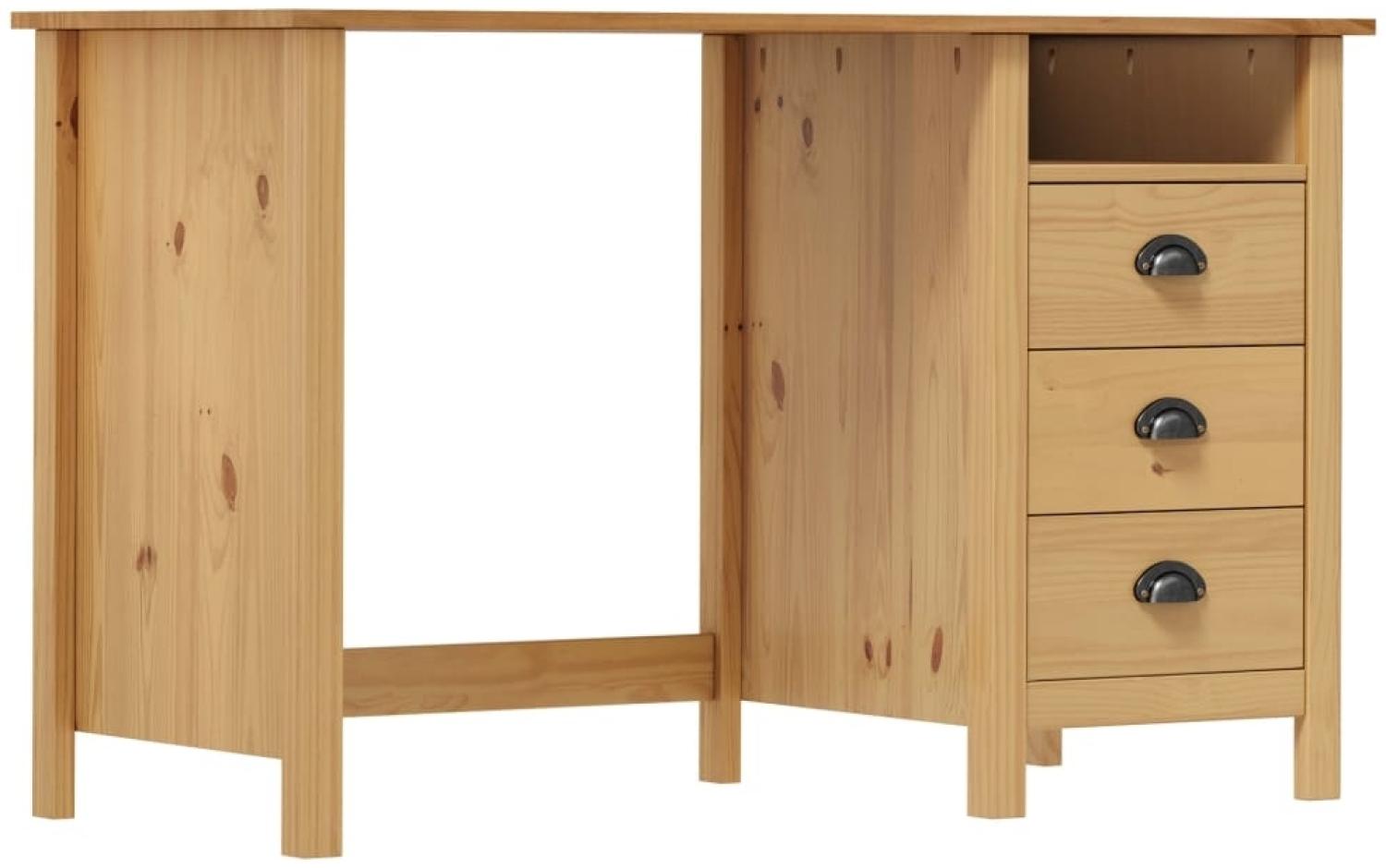 vidaXL Schreibtisch Hill mit 3 Schubladen 120×50×74 cm Kiefernholz 288995 Bild 1