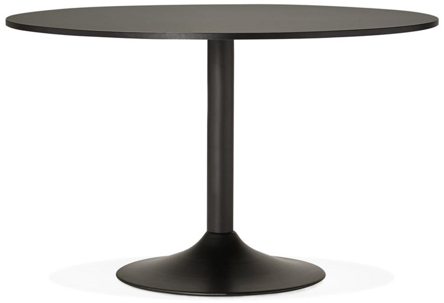 Kadima Design Konferenztisch Melaminholz | Ø 120 cm | rund platzsparend multifunktional | schwarz | Bürotisch Bild 1