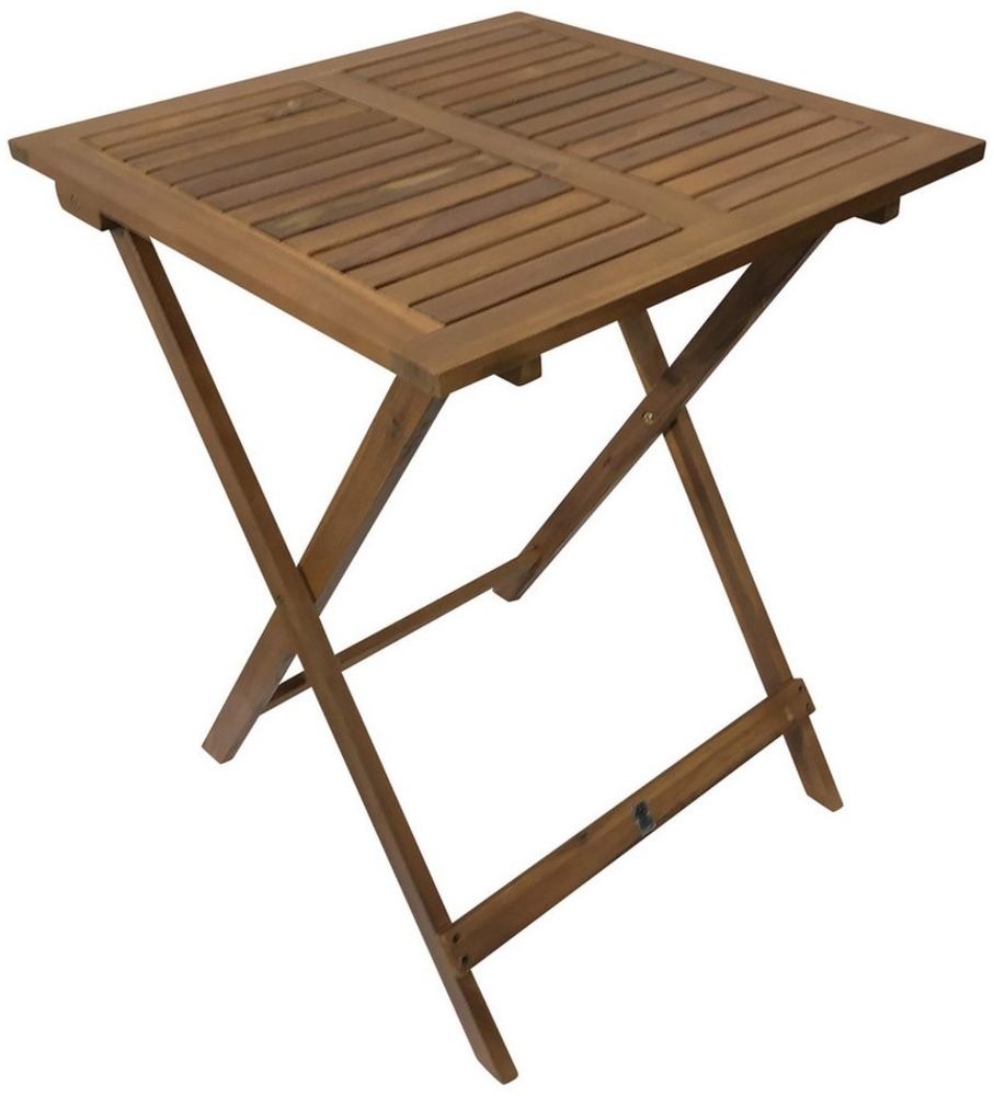 TPFGarden Gartentisch STAFFORD (Bistro-Klapptisch aus Akazie - geölt, Bistrotisch aus nachhaltiger Forstwirtschaft - FSC®-zertifiziert), Outdoor Esstisch - Terrassentisch - Maße (BxHxT): 60 x 74 x 60 cm Bild 1