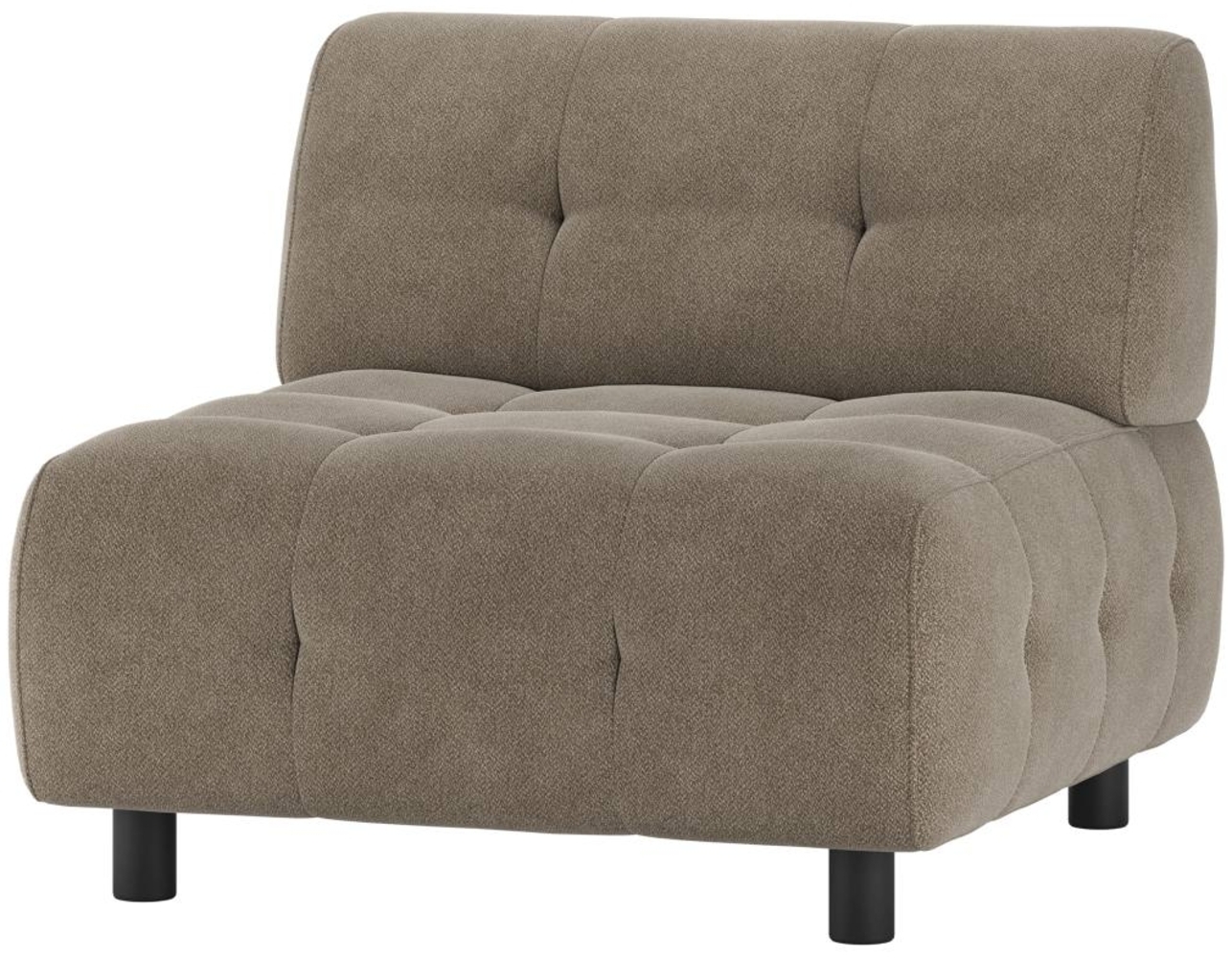 Modulsofa Louis Element aus gewebten Stoff, Taupe Bild 1