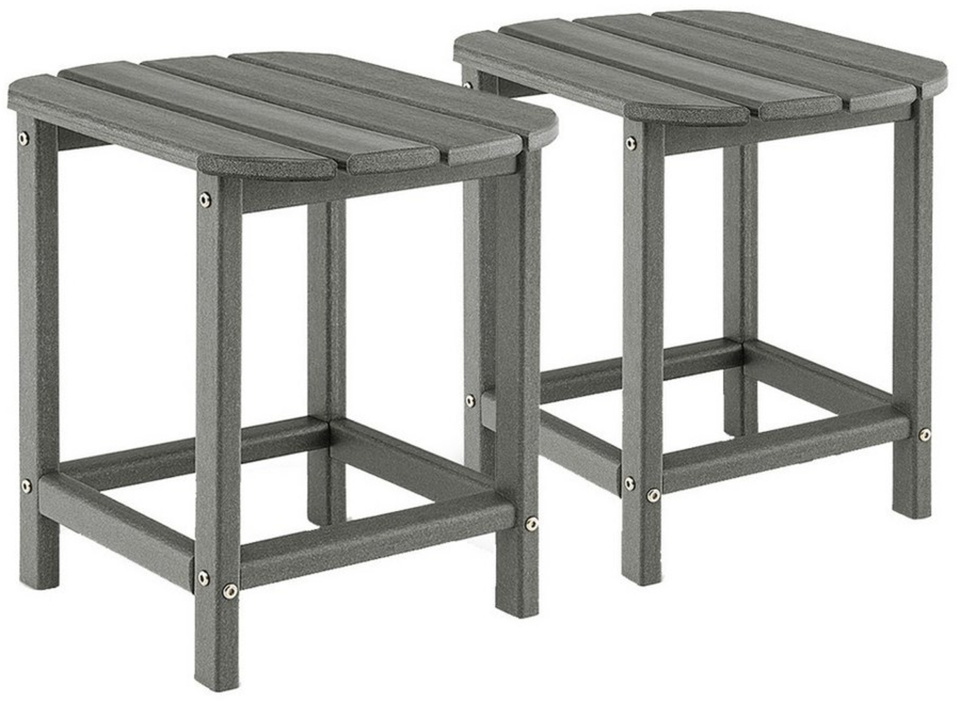 COSTWAY Gartentisch (2-St), Balkontisch klein aus HDPE, wetterfest Bild 1