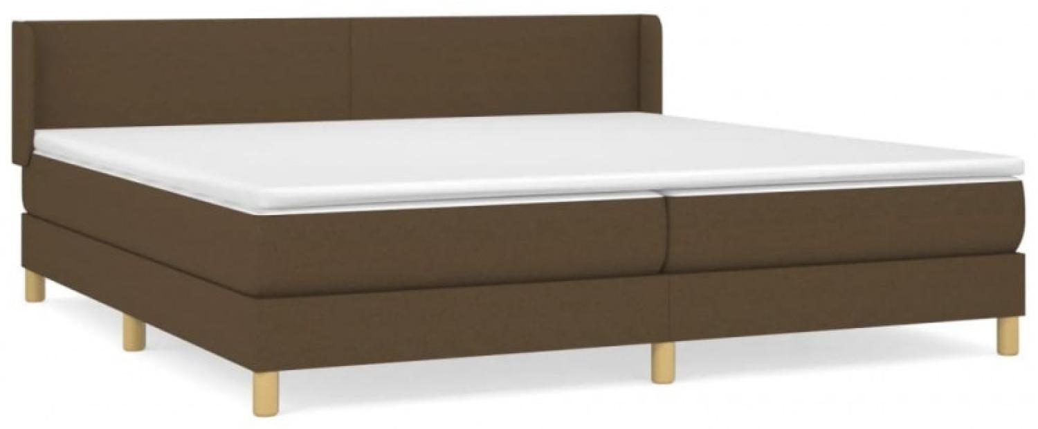 Boxspringbett mit Matratze Stoff Dunkelbraun 200 x 200 cm, Härtegrad: H2 [3130140] Bild 1