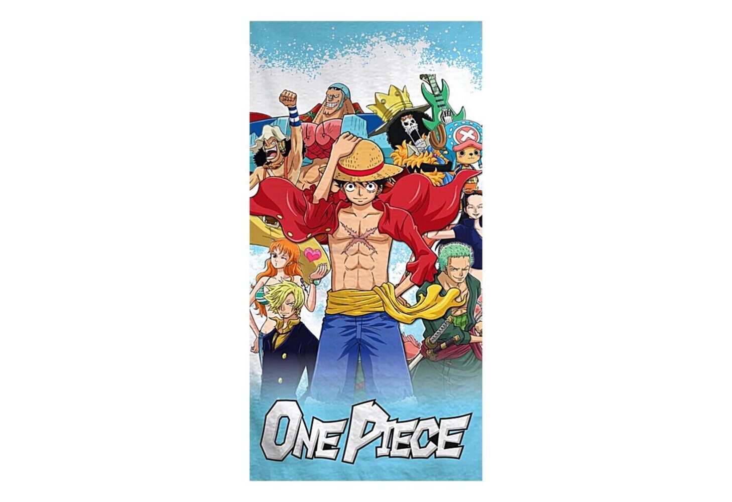 One Piece Anime Badetuch Ruffy der Strohhut, Mikrofaser, Strandtuch 70 x 140 cm schnelltrocknend Bild 1