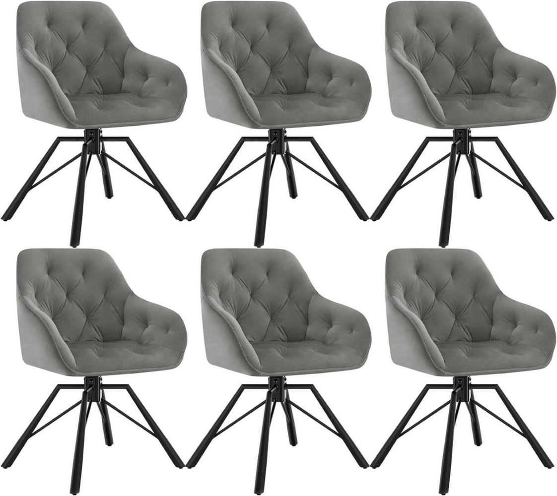 Woltu 4-Fußstuhl (6 St), drehbar, Esszimmerstuhl für Esszimmer Küche Wohnzimmer Bild 1