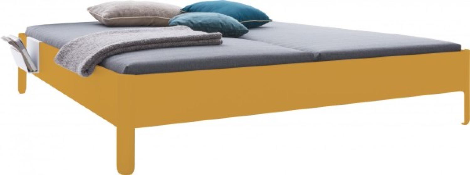 NAIT Doppelbett farbig lackiert Bambustiefgeld 140 x 200cm Ohne Kopfteil Bild 1