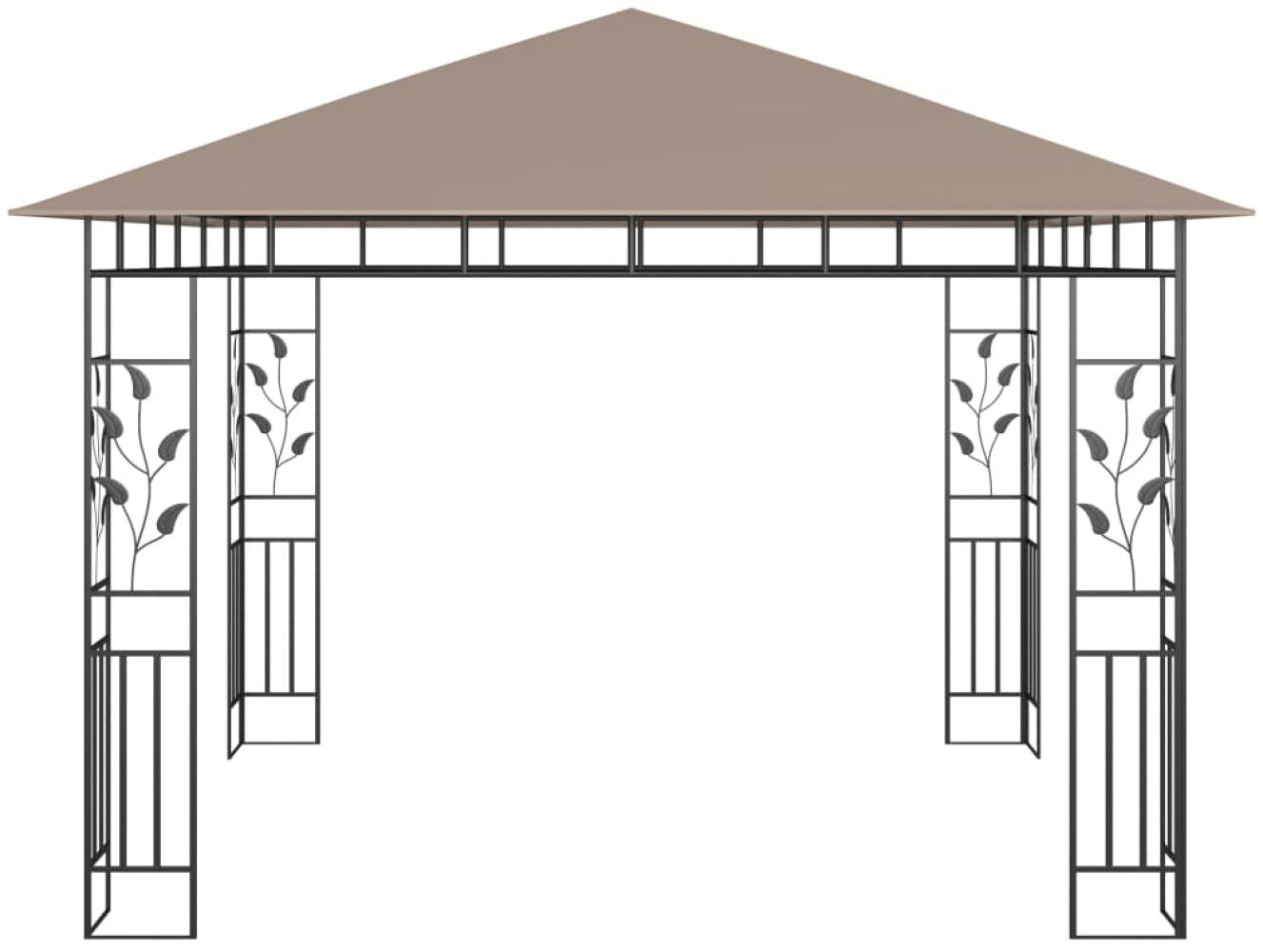 Pavillon mit Moskitonetz 3 x 3 x 2,73 m Taupe 180 g/m² Bild 1