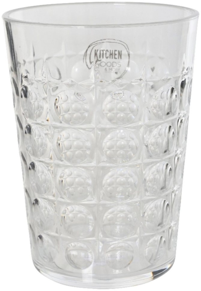 Decoris season decorations Glas, Plastik, Trinkglas 12cm Kunststoff gemustert Transparent Bild 1