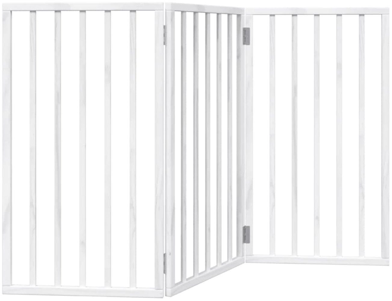 vidaXL Hundegitter Faltbar 3 Paneele Weiß 150 cm Pappelholz 352182 Bild 1