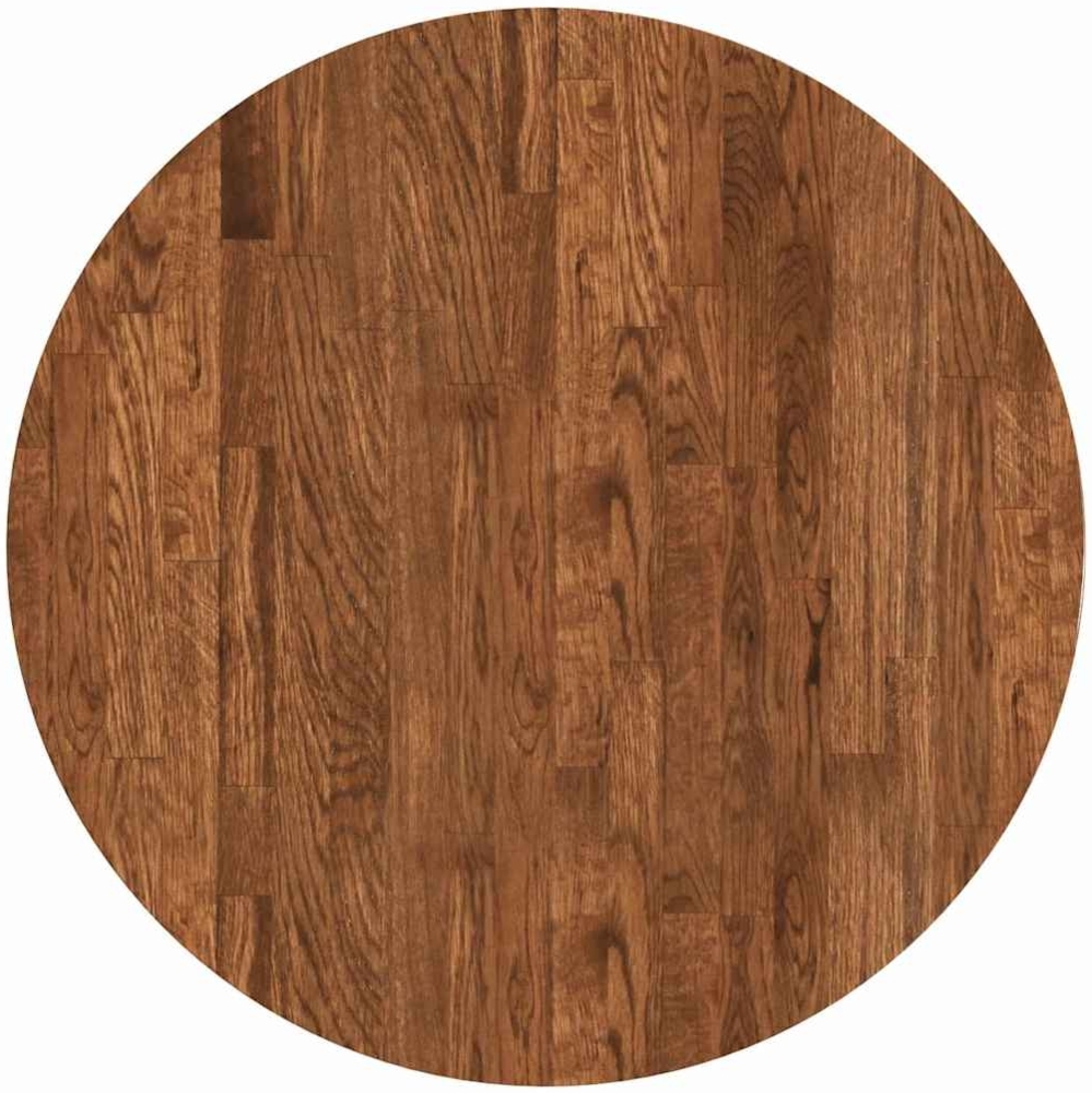 vidaXL Tischplatte Braun Ø 60 x 4 cm Massives Eichenholz 42016023 Bild 1