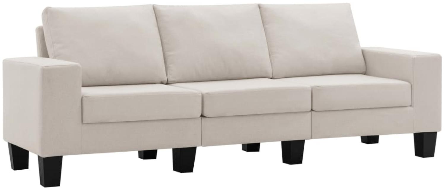 vidaXL 3-Sitzer-Sofa Creme Stoff [287122] Bild 1