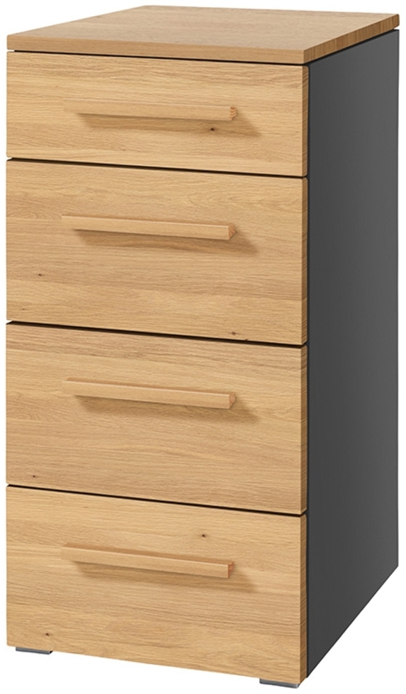 Hasena Kommode Quatro anthrazit Eiche bright, geölt zerlegt Bild 1