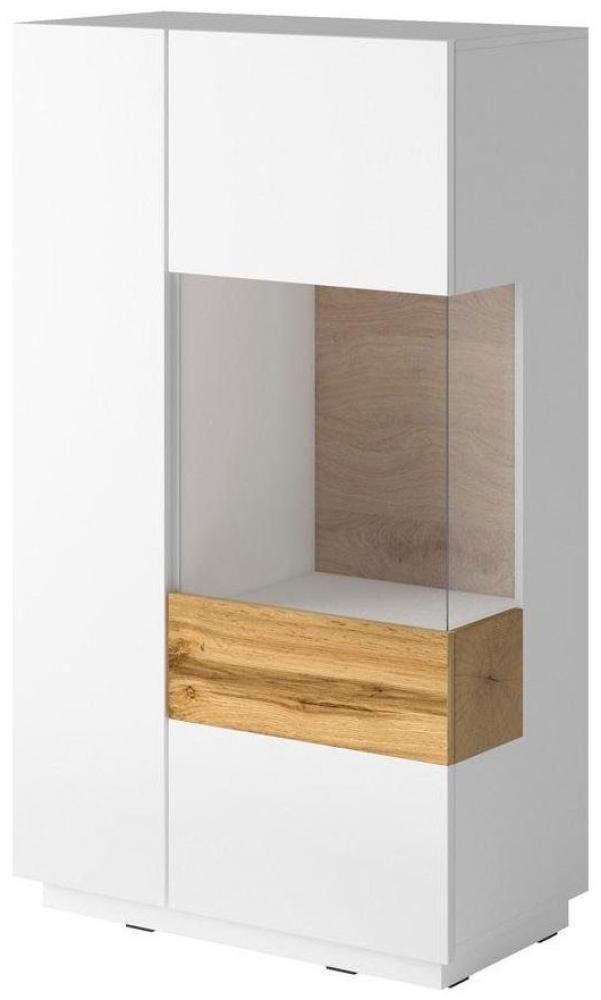 Standvitrine Silke Glasvitrine 80x40x139cm anthrazit matera votaneiche Bild 1