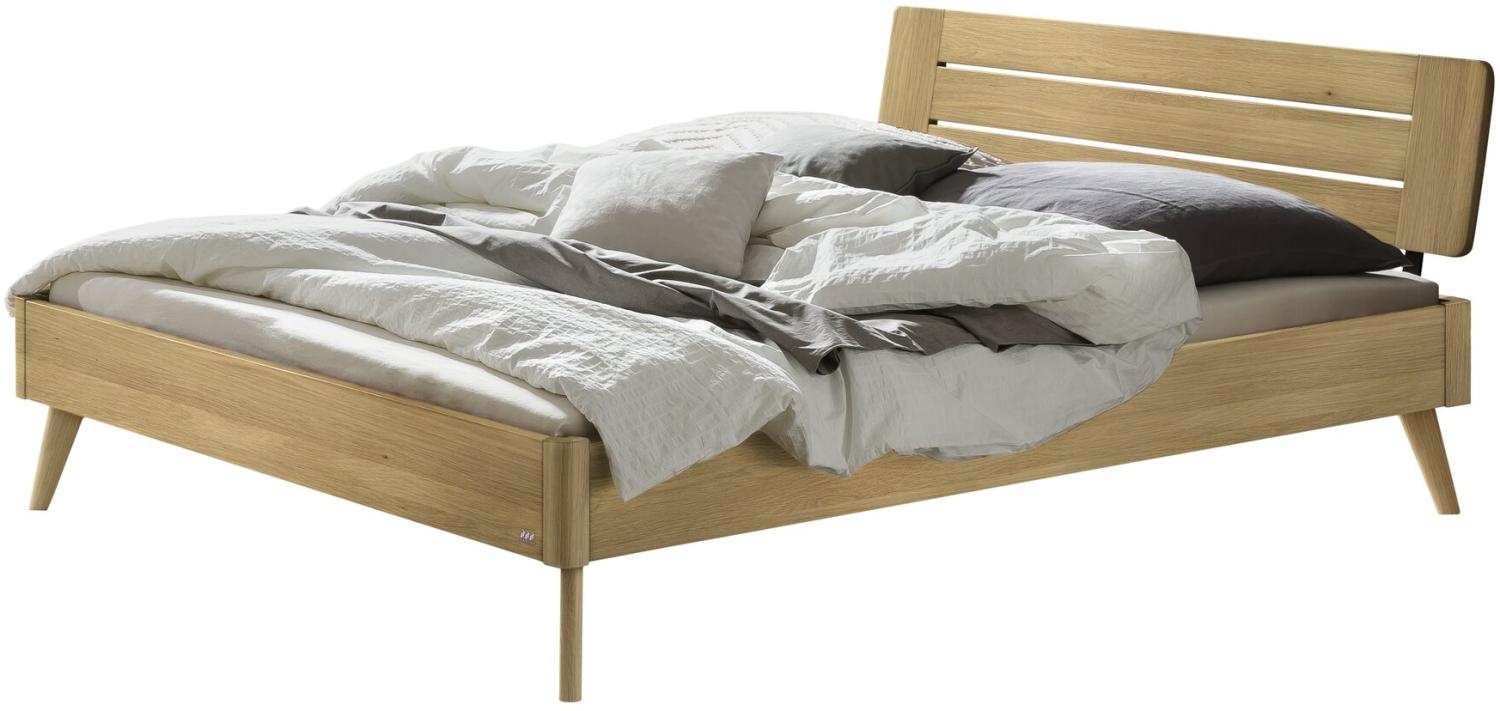 Hasena Lounge Rubiera 140x200 Eiche bright, geölt - Fusshöhe 25 cm Massivholzbett Bild 1