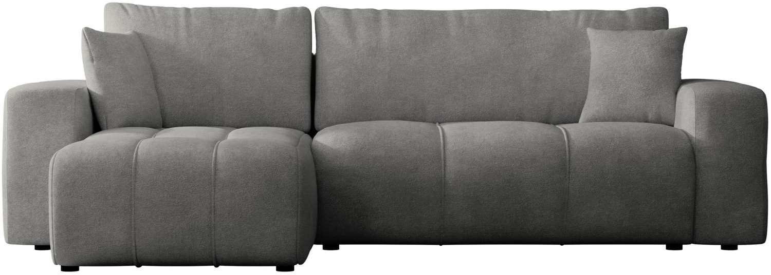 Mirjan24 'Furyn' Ecksofa mit Bettkasten und Schlaffunktion, L-Form, dunkelgrau, 244 x 145 x 82 cm Bild 1