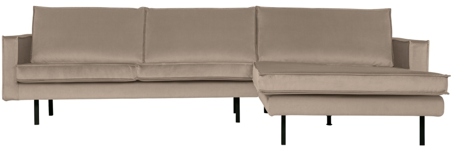 Ecksofa Rodeo Chaiselongue Samt rechts, Kaki Bild 1