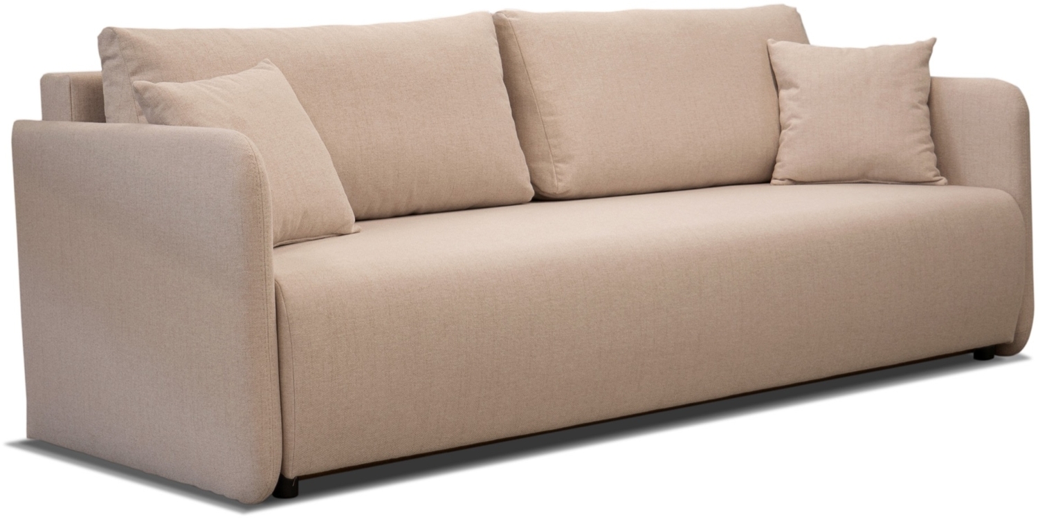 Selsey 'Anvio' Sofa mit Schlaffunktion und Stauraum, beige, ca. 88 x 220 x 100 cm Bild 1