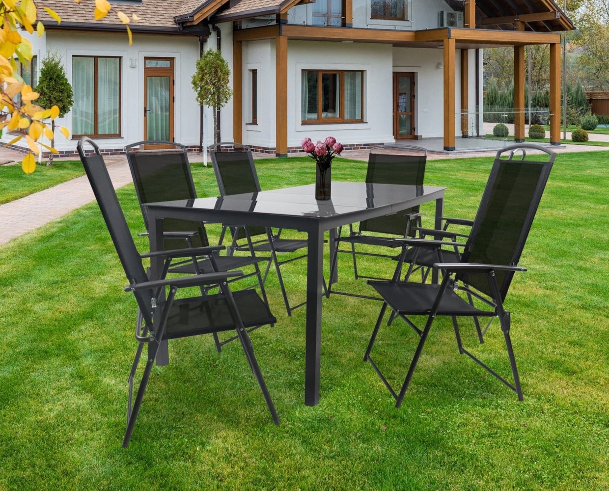 VCM Garten-Essgruppe 7-tlg Sitzgruppe Gartenmöbel Tisch Stühle Set 189S Bild 1