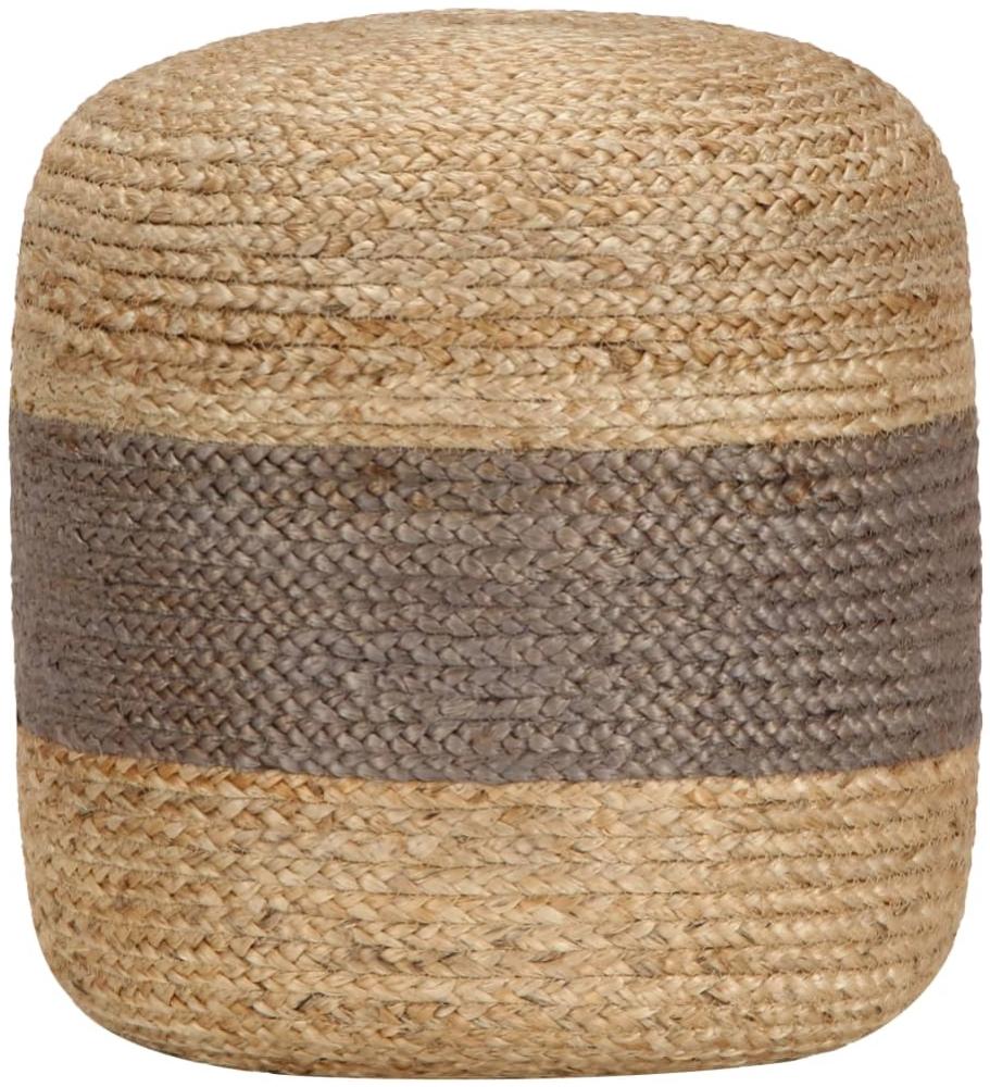 vidaXL Handgefertigter Sitzpuff Grau 40 x 45 cm Jute 248077 Bild 1