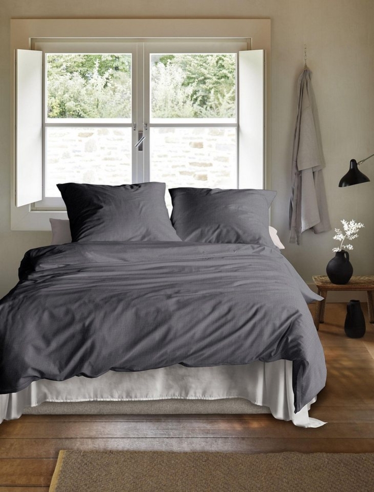Irisette Tencel-Satin Bettwäsche Set Lotus 8521 grau 135 x 200 cm + 1 Kissenbezug 80x80 cm Bild 1