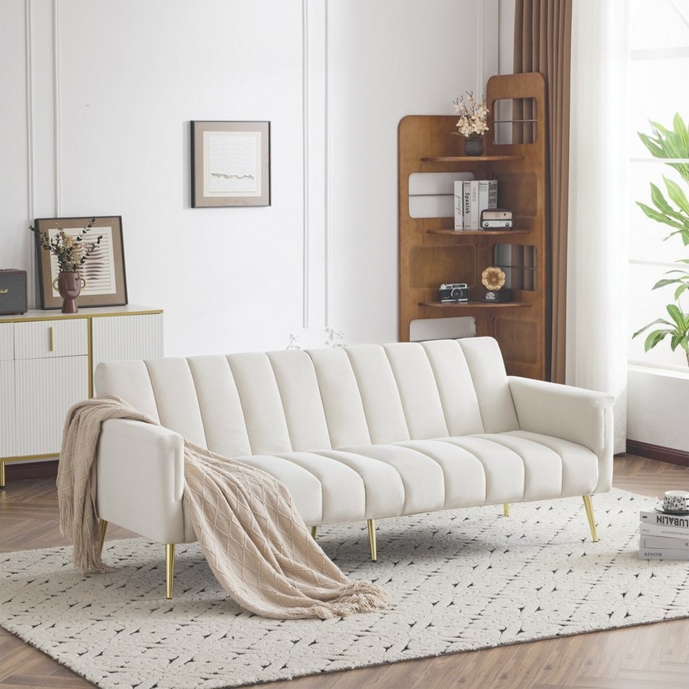 HAUSS SPLOE Schlafsofa Klappbares Schlafsofa Polstersofa mit Hilfsfüßen,3 Winkelanpassungen, dick Schaumstoff,105°, 140° und 180°,3-in-1-Design, für Schlafzimmer, Wohnzimmer, Büro usw. Bild 1