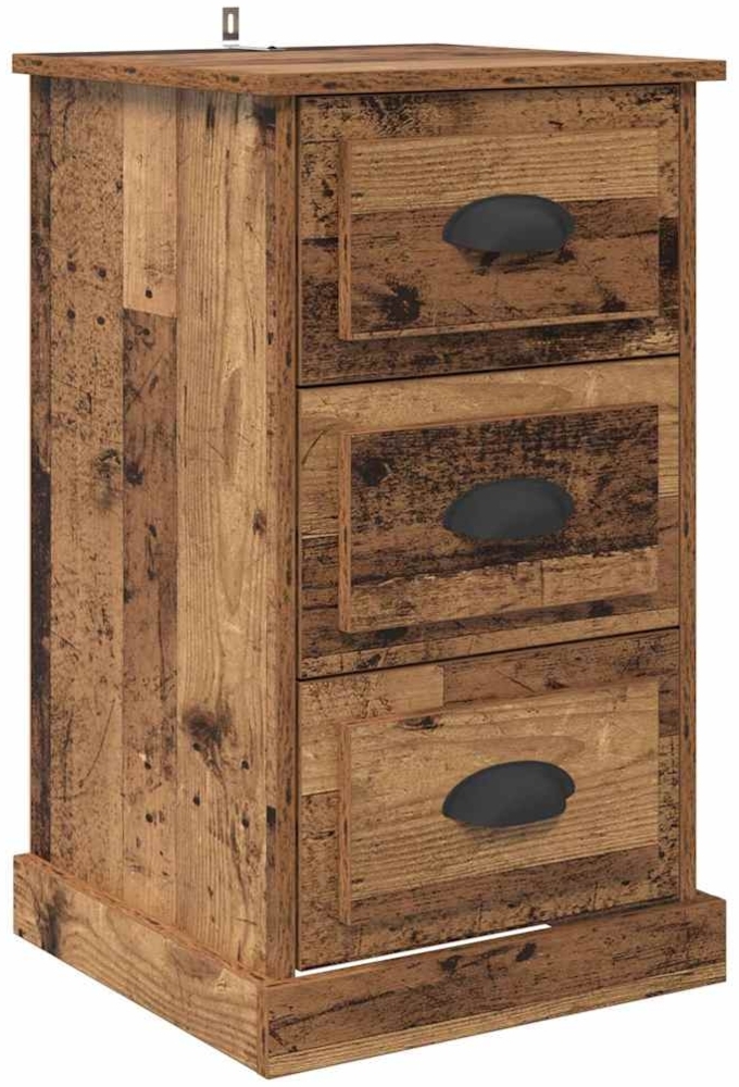 vidaXL Nachttisch Altholz 39 x 39 x 67,5 cm Holzwerkstoff 881340 Bild 1