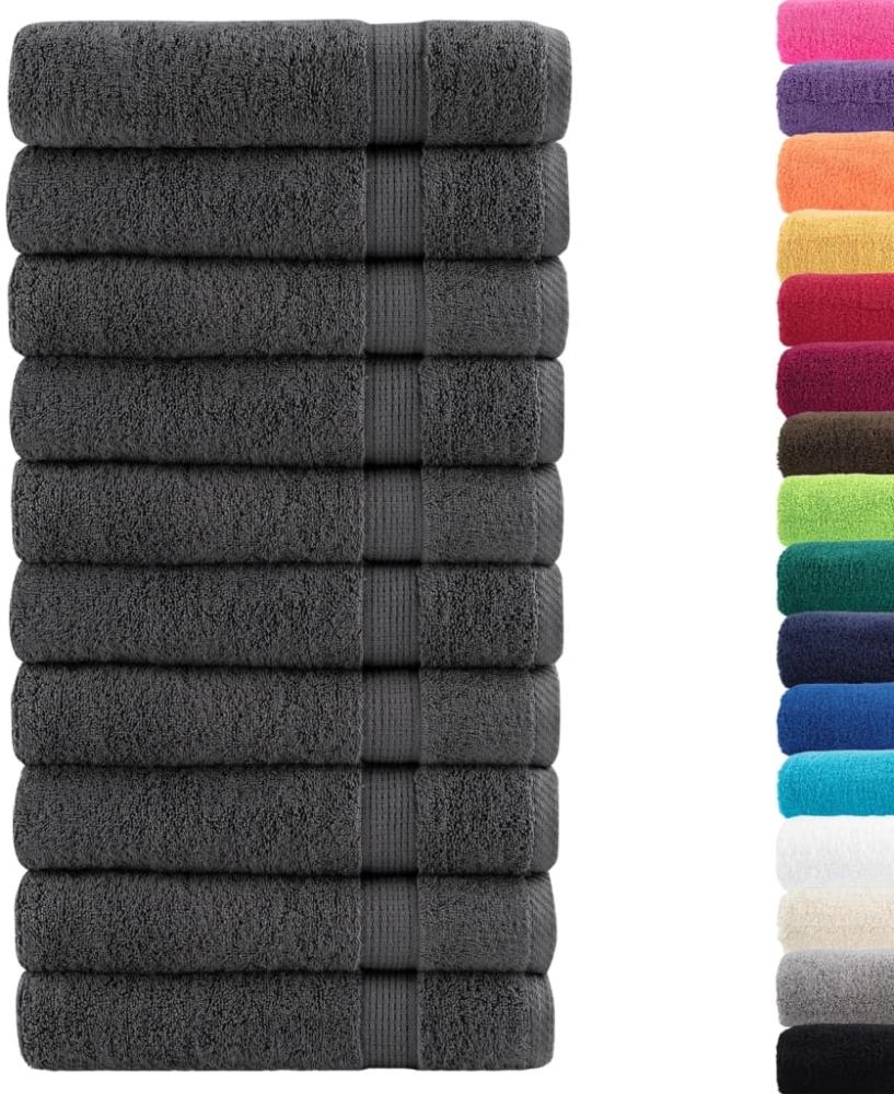 vidaXL Premium-Handtücher SOLUND 50 Stk. Anthrazit 50x100 cm 600 g/m² 137159 Bild 1