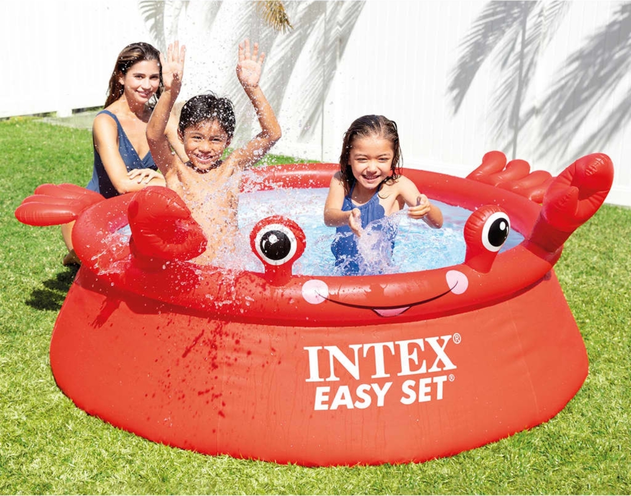 INTEX Happy Crab Kinderpool Aufblasbar Easy Set 183x51 cm 3202880 Bild 1