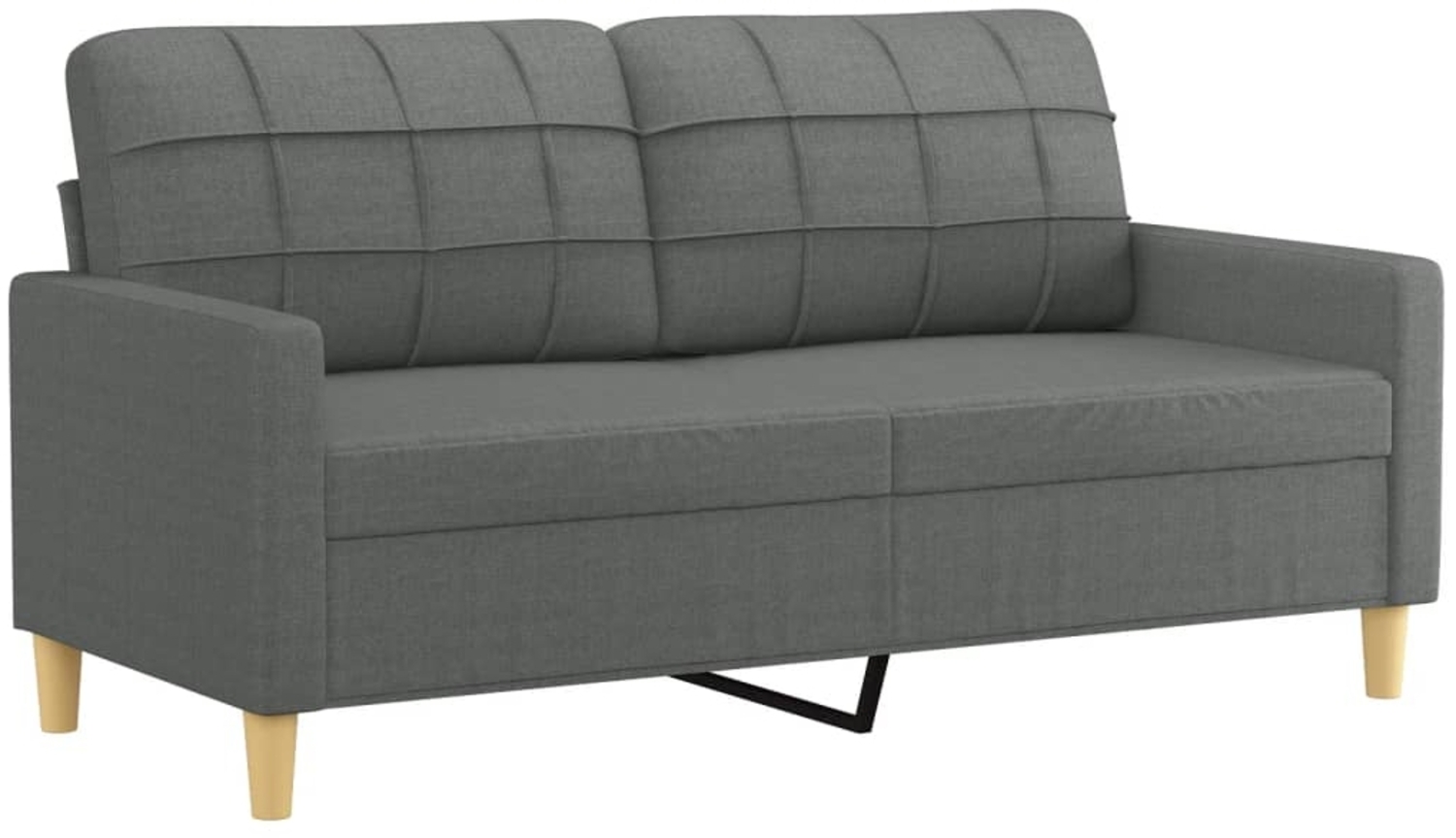 vidaXL 2-Sitzer-Sofa Dunkelgrau 140 cm Stoff 359092 Bild 1