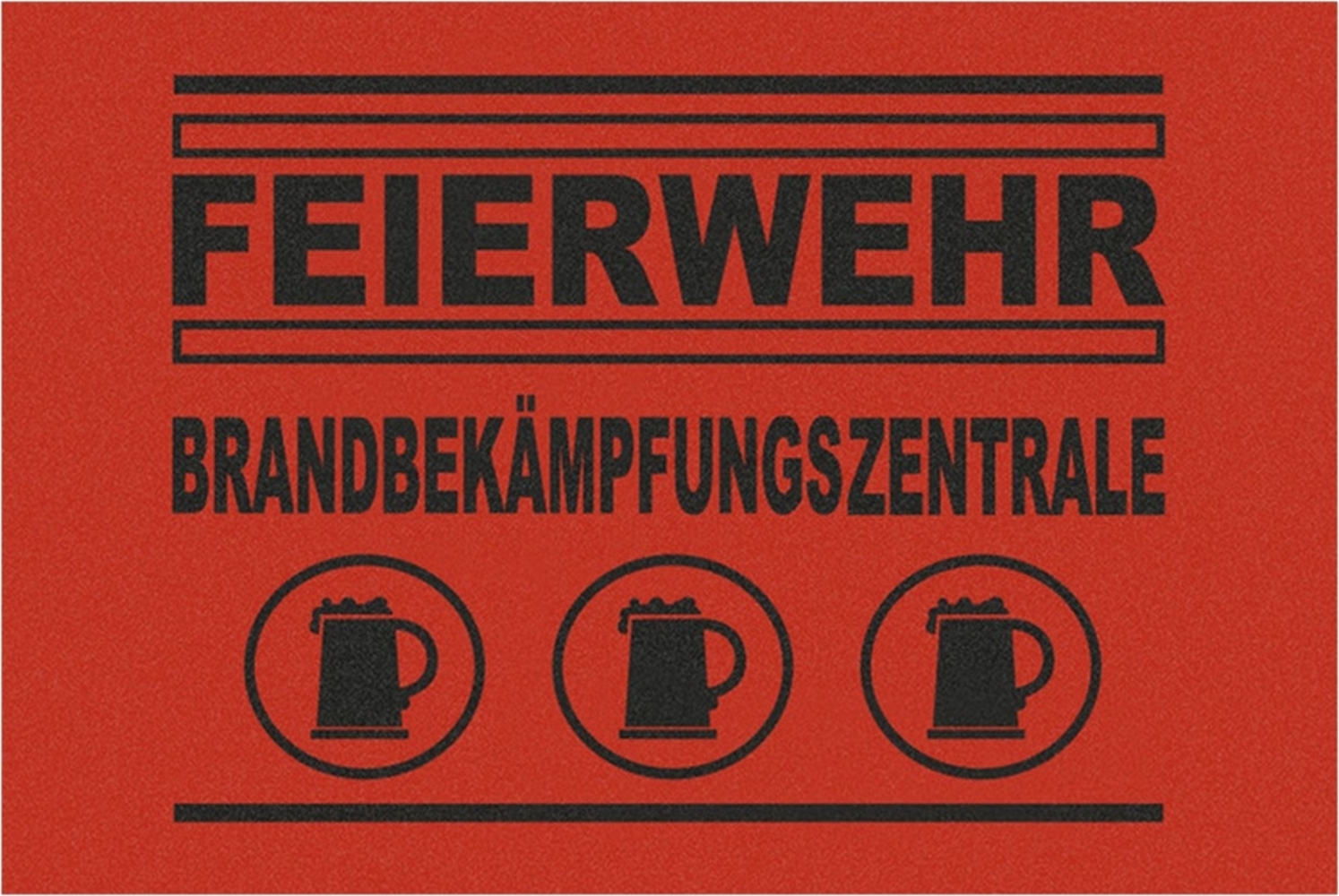 Rockbites - Fußmatte Türmatte Fußabstreifer "Feierwehr" Rot Nr. 173 (100990)* Bild 1