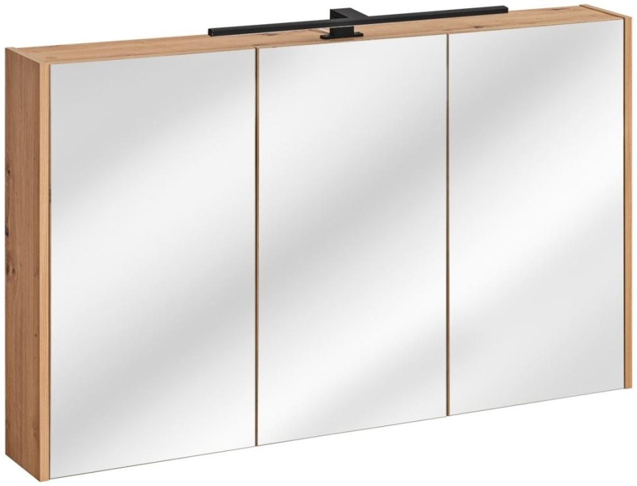 Badezimmer Spiegelschrank 120x72cm PANTIN Grau inkl. LED Bild 1