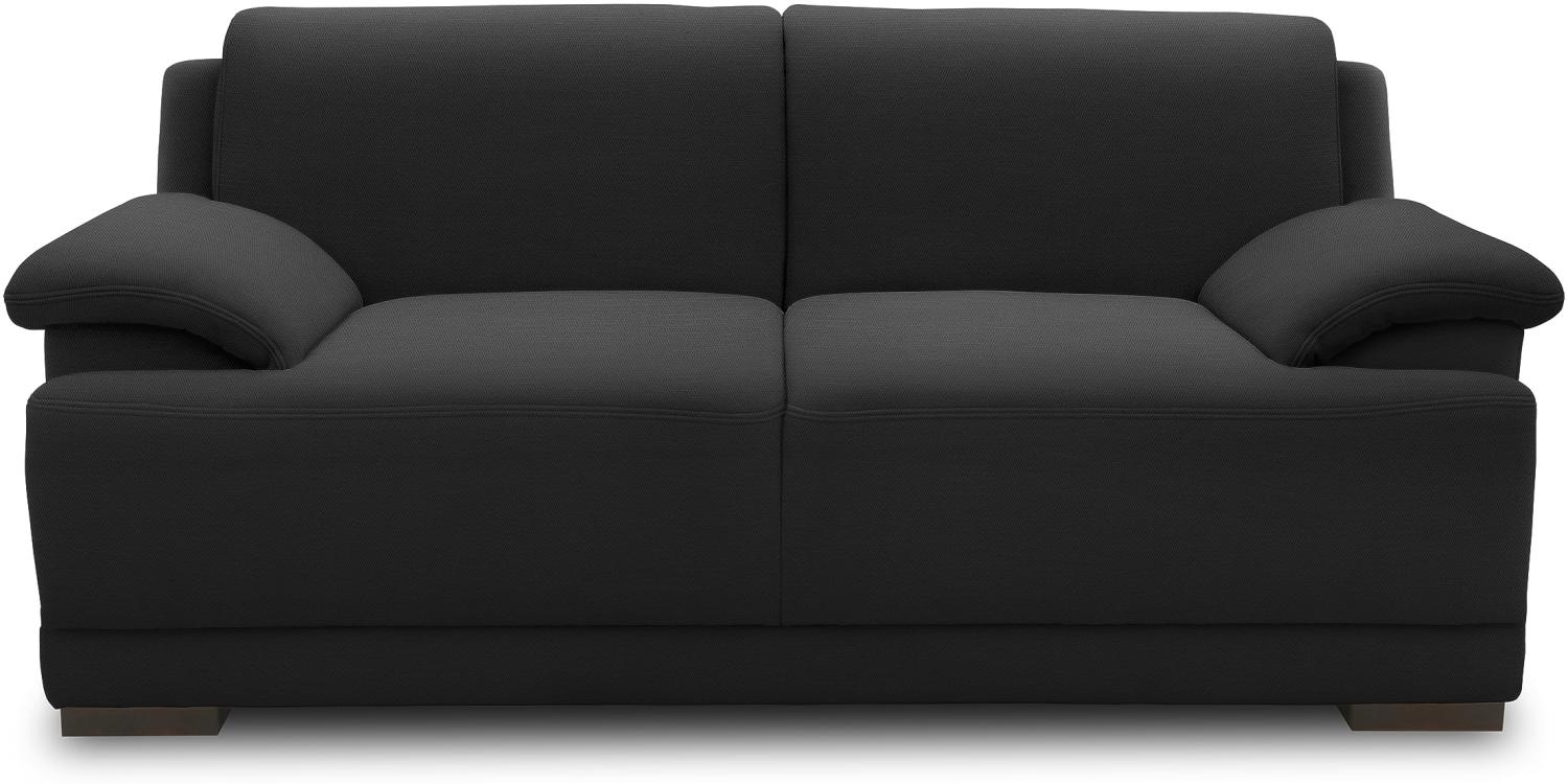 DOMO Collection Telos 2er Boxspringsofa, Sofa mit Boxspringfederung, Zeitlose Couch mit breiten Armlehnen, 186 x 96 x 80 cm, Polstergarnitur in anthrazit Bild 1