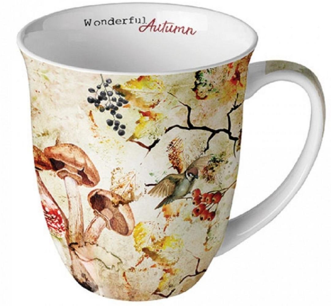 Ambiente Luxury Paper Products Becher Porzellan Mug Kollektion Planzen,Tiere - Herbst, Porzellan Tasse Herbst, Winter Schnee Tee/Kaffee Tasse Motive - Ideal Als Geschenk Bild 1