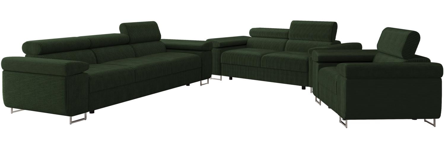 Sofa Set Torezio Cord 3+2+1 mit Einstellbare Kopfstützen (Poso 14) Bild 1