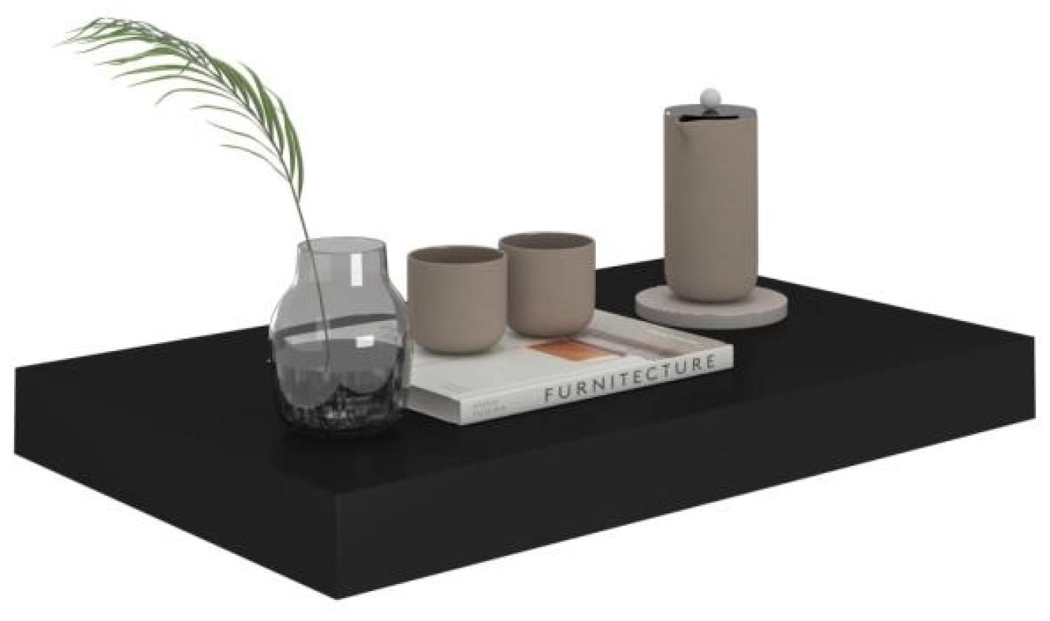 vidaXL Schweberegale 4 Stk. Schwarz 40x23x3,8 cm MDF 323828 Bild 1