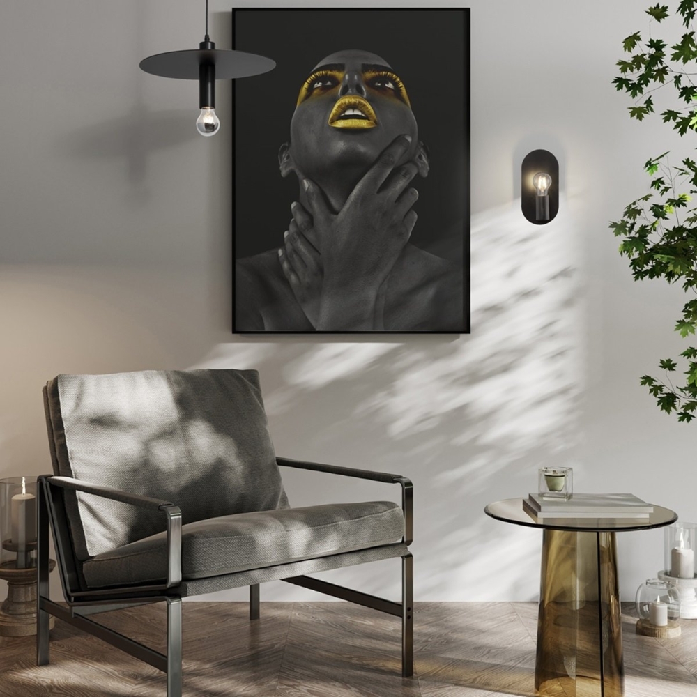 Nova Luce 9501245 ROYAL Wandleuchte Schwarz E27 Bild 1