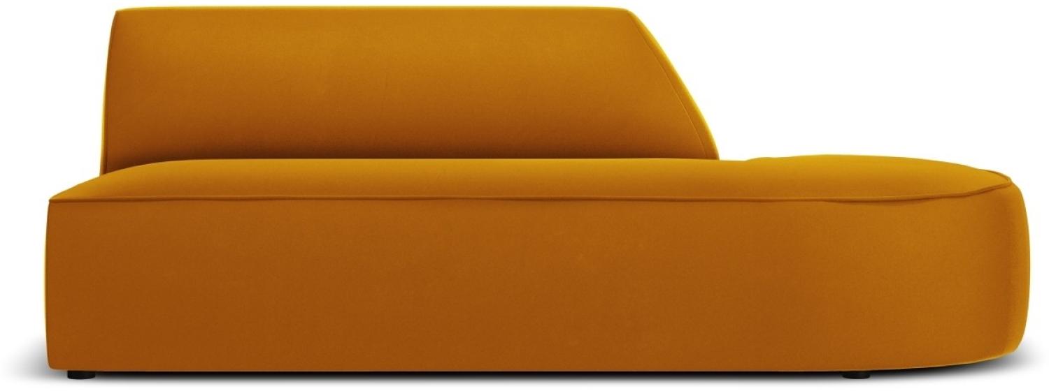 Micadoni 2-Sitzer Samtstoff Modul Ruby Rechts | Bezug Yellow | Beinfarbe Black Plastic Bild 1