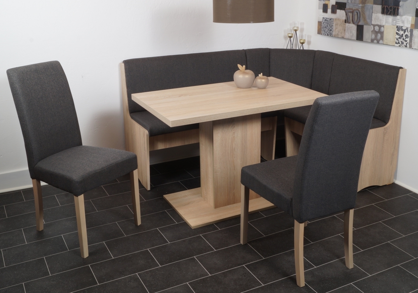 Eckbank Eckbankgruppe DUISBURG mit Säulentisch Sonoma Eiche Bild 1