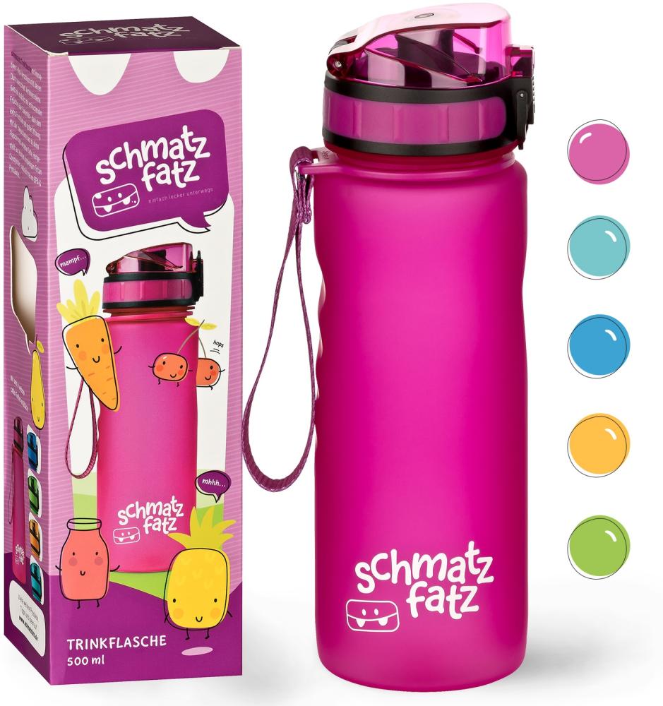 schmatzfatz Trinkflasche Sportflasche 500 ml 24 cm Tritan Violett Bild 1