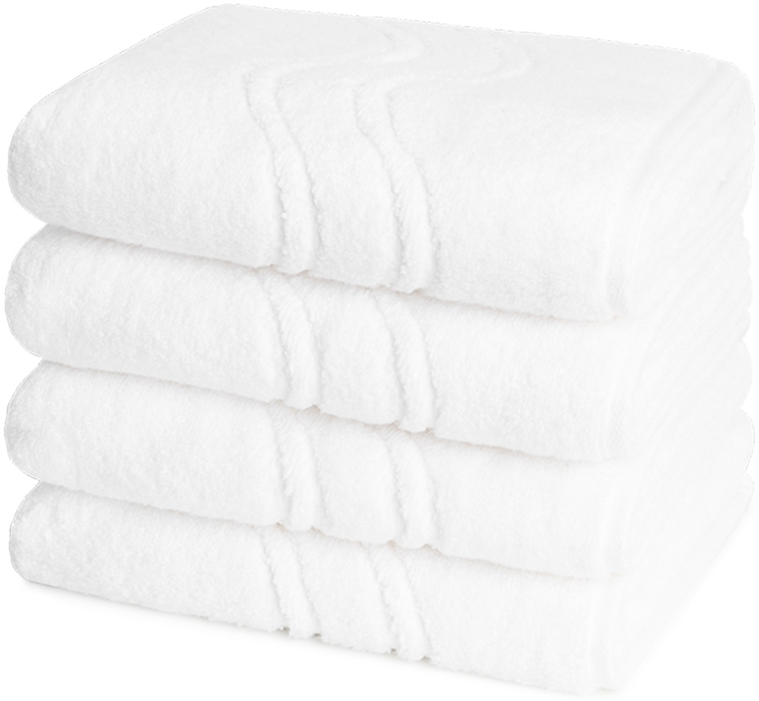 Ross Cashmere feeling 4 tlg. Frottier-Set - 4 X Handtuch (50 X 100cm) - 520 g/m2 - Weiß Bild 1