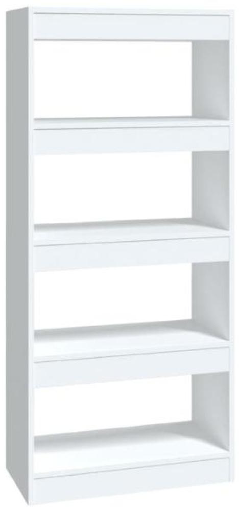 vidaXL Bücherregal/Raumteiler Hochglanz-Weiß 60x30x135cm Holzwerkstoff 811670 Bild 1